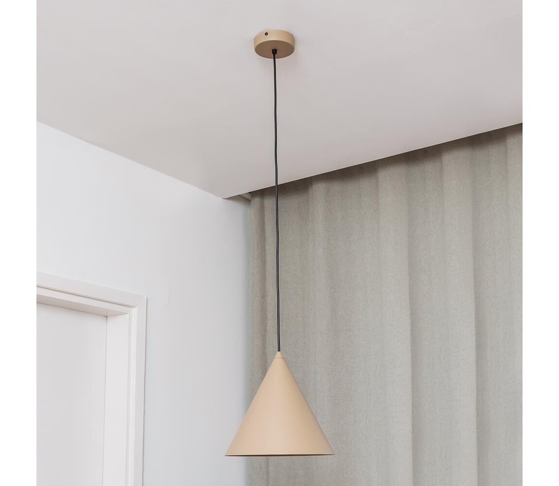 Lustr na lanku ETNA 1xE27/15W/230V pr. 25 cm béžová