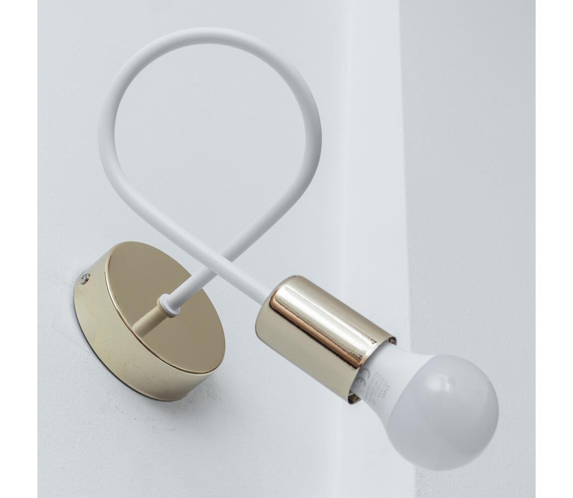 Nástěnné svítidlo OXFORD 1xE27/15W/230V zlatá/bílá