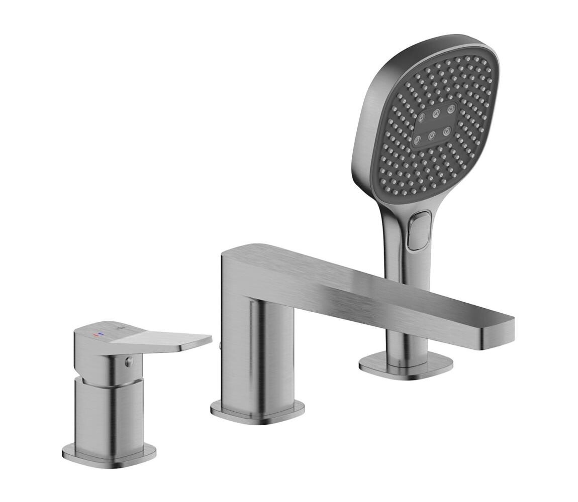 KFA Armatura KFA Armatura 4525-210-61 - Vanová baterie 3-otvorová MALAGA metalicky šedá