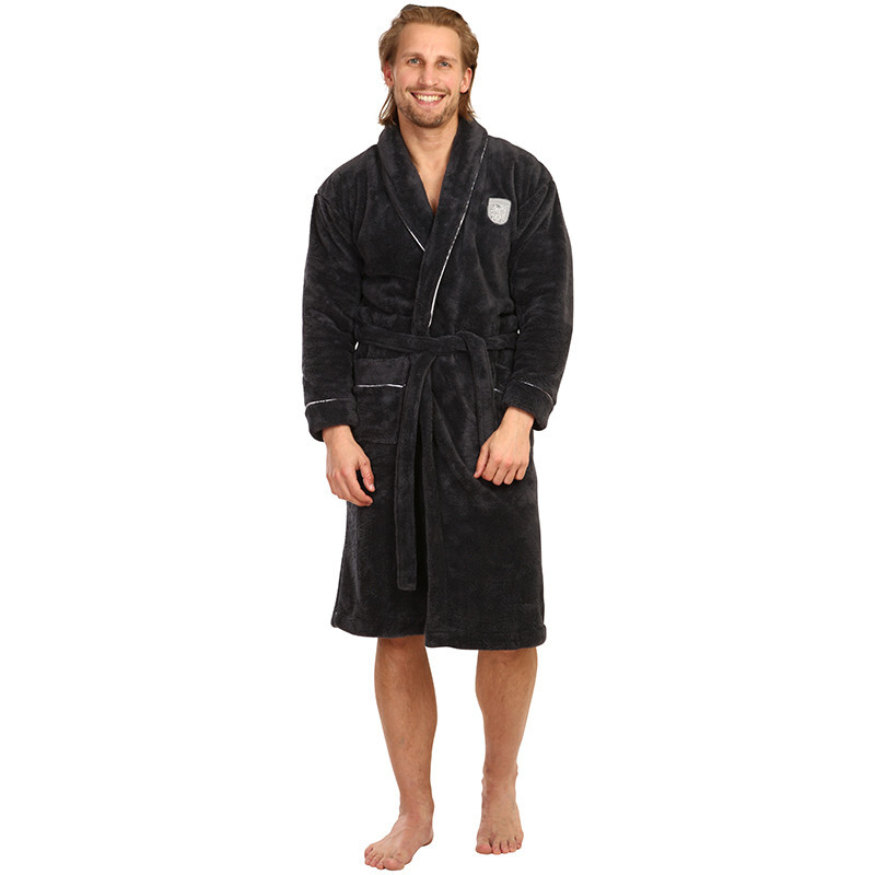 Pánský župan L&L tmavě šedý (Borys) XXL