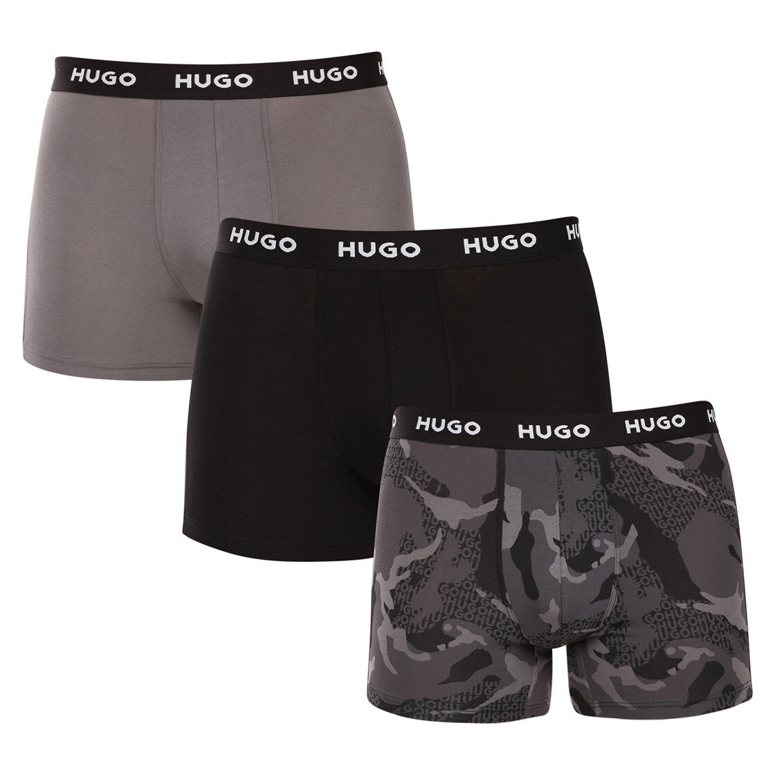 3PACK pánské boxerky HUGO vícebarevné (50532559 960) XL, trenky / trenýrky