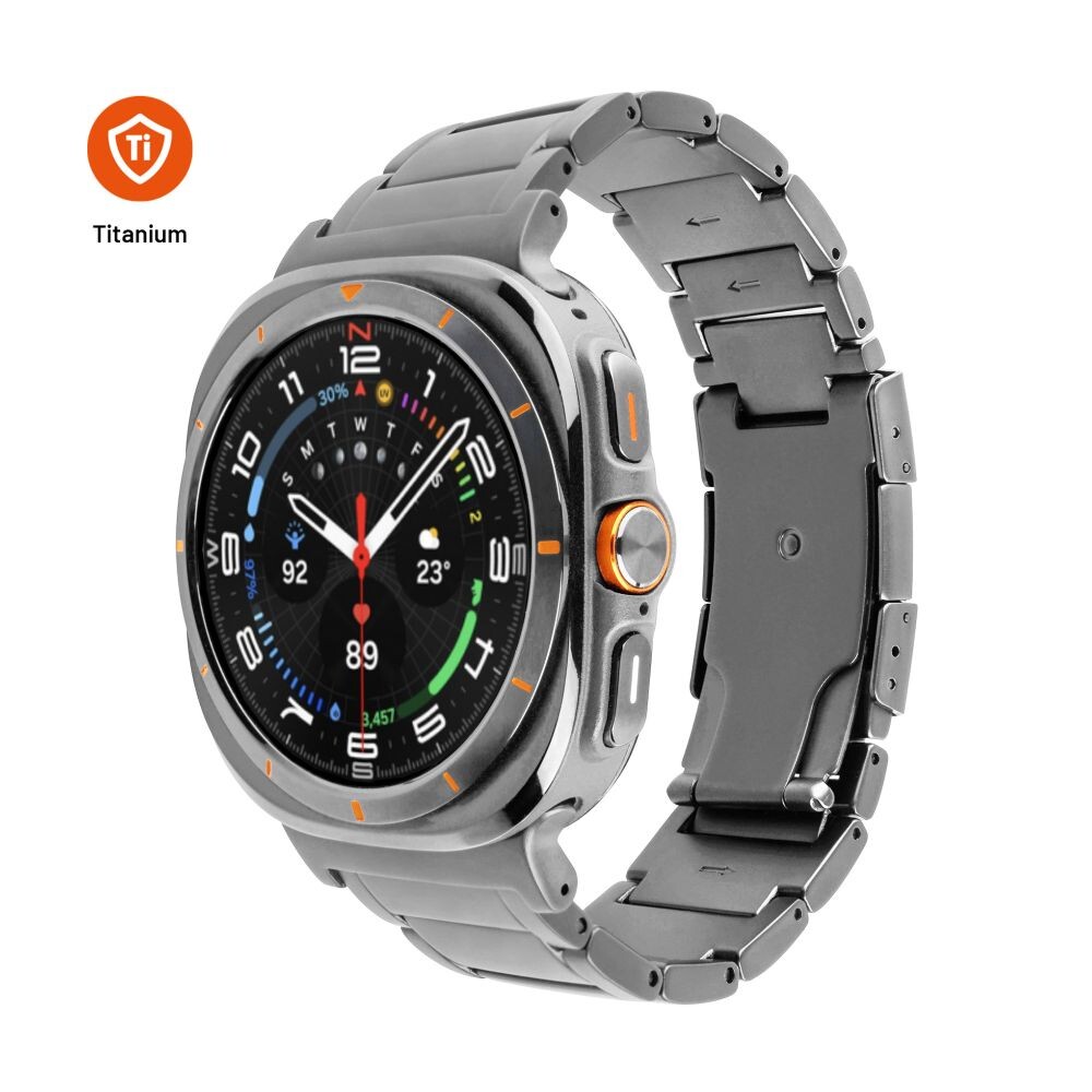 Titanový řemínek FIXED Titanium Strap pro smartwatch Samsung Galaxy Watch Ultra, přírodní titan