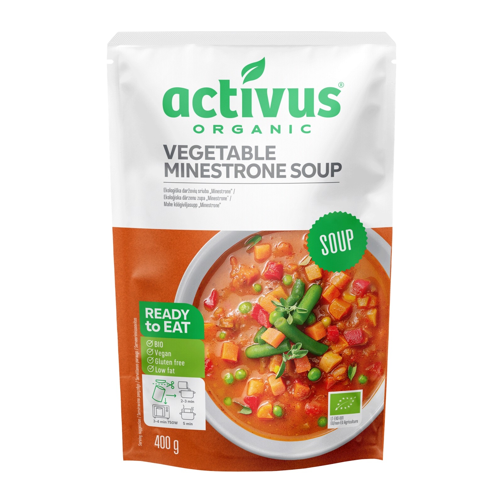Polévka minestrone 400 g BIO   ACTIVUS