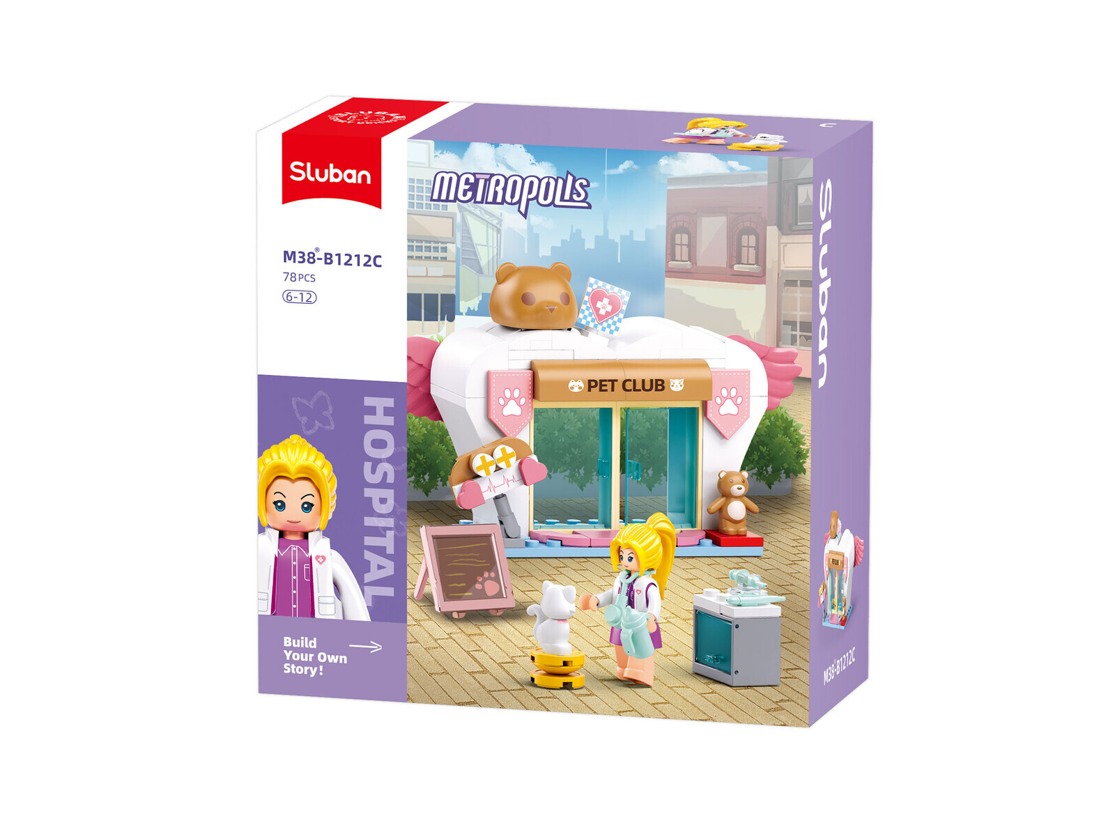 Stavebnice Sluban Metropolis Veterinární ošetřovna M38-B1212C