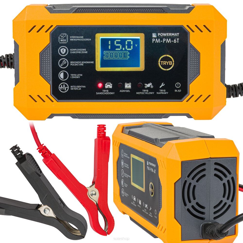 POWERMAT Mikroprocesorová nabíječka baterií 12V PM-PM-6T