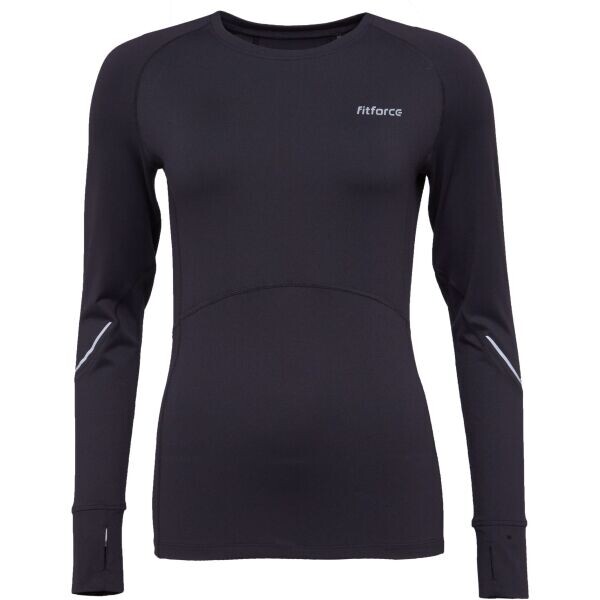 Fitforce TURDELA Dámské běžecké triko, černá, velikost