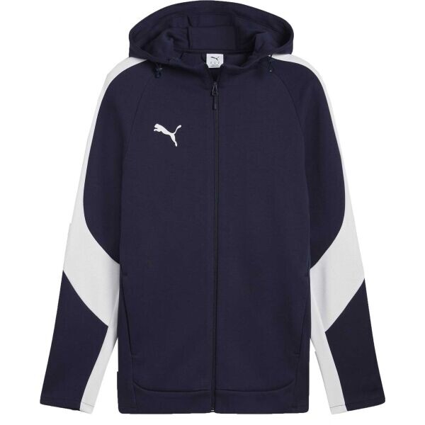 Puma TEAMEVOSTRIPE HOODED JACKET Pánská bunda, tmavě modrá, velikost