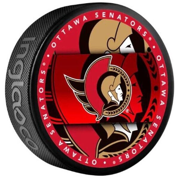 INGLASCO OTTAWA SENATORS MEDALLION BLISTER Fanouškovský hokejový puk, černá, velikost
