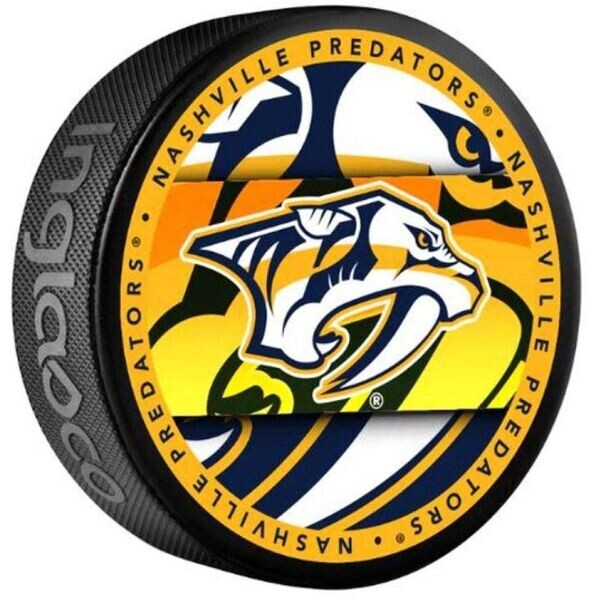 INGLASCO NASHVILLE PREDATORS MEDALLION BLISTER Fanouškovský hokejový puk, černá, velikost