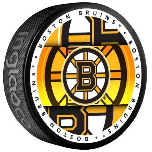INGLASCO BOSTON BRUINS MEDALLION BLISTER Fanouškovský hokejový puk, černá, velikost