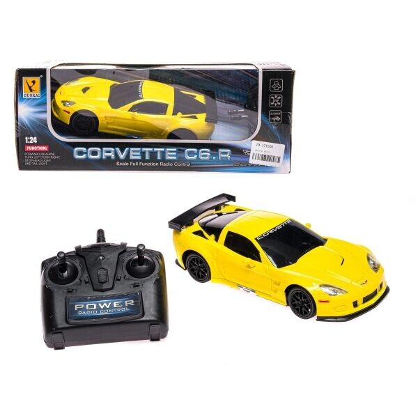 ADAR AUTO 1:24 R/C CORVETTE C6.R RC model auta, žlutá, velikost