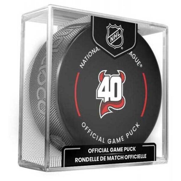 INGLASCO NEW JERSEY DEVILS GAME ANNIVERSARY Fanouškovský hokejový puk, černá, velikost