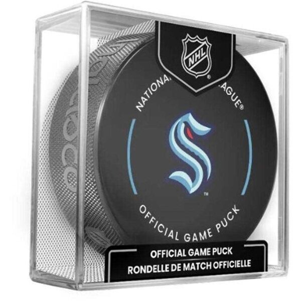 INGLASCO SEATTLE KRAKEN OFFICIAL GAME PUCK Fanouškovský hokejový puk, černá, velikost