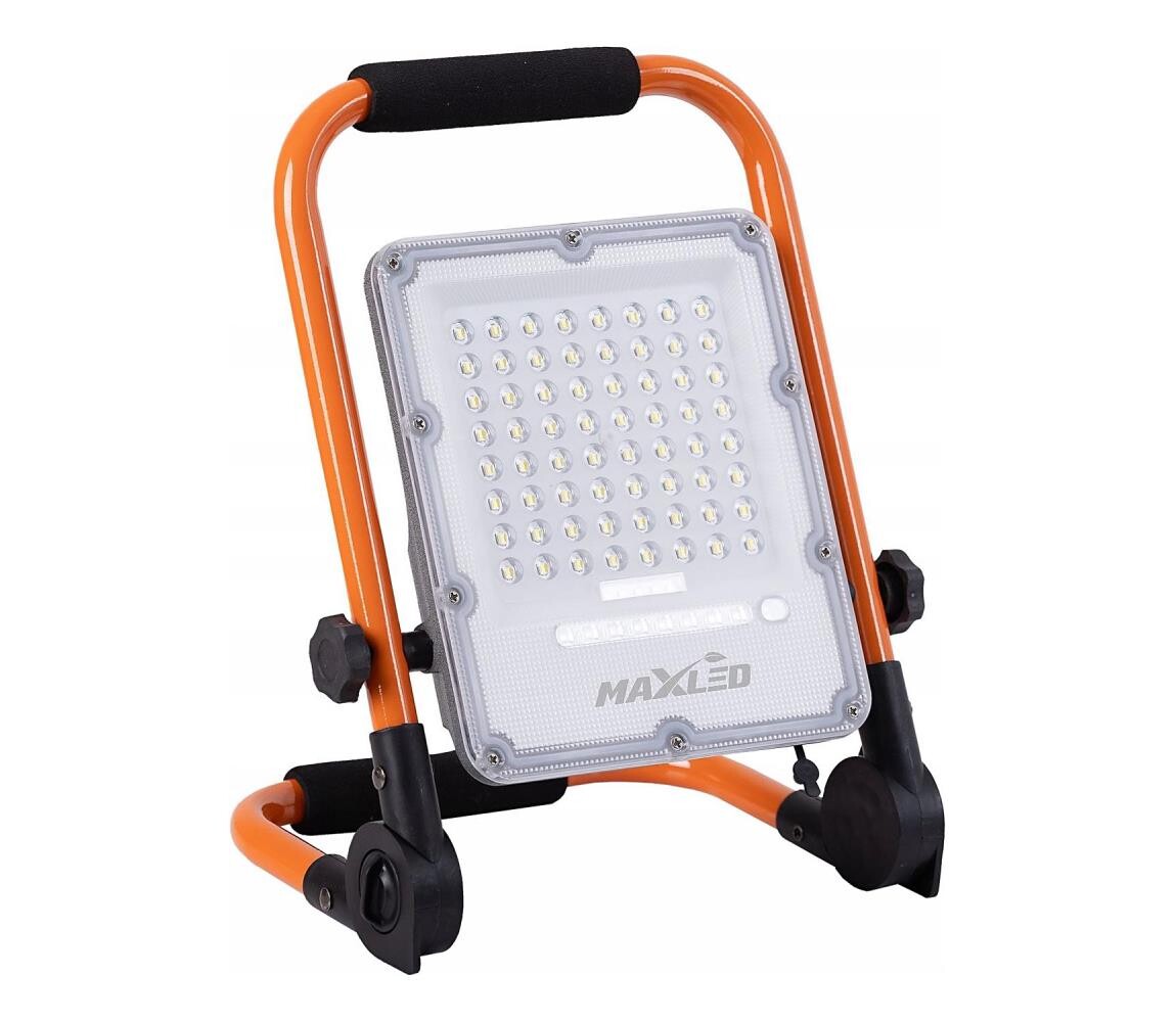 LED Nabíjecí reflektor se stojanem LED/50W/3,2V 4500K 5000 mAh IP65 oranžová