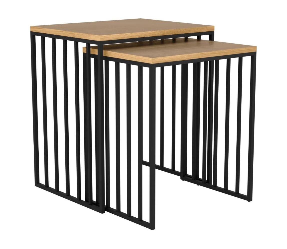 Eglo Eglo 424143 - SADA 2x Odkládací stolek TOZAWA hnědá/černá