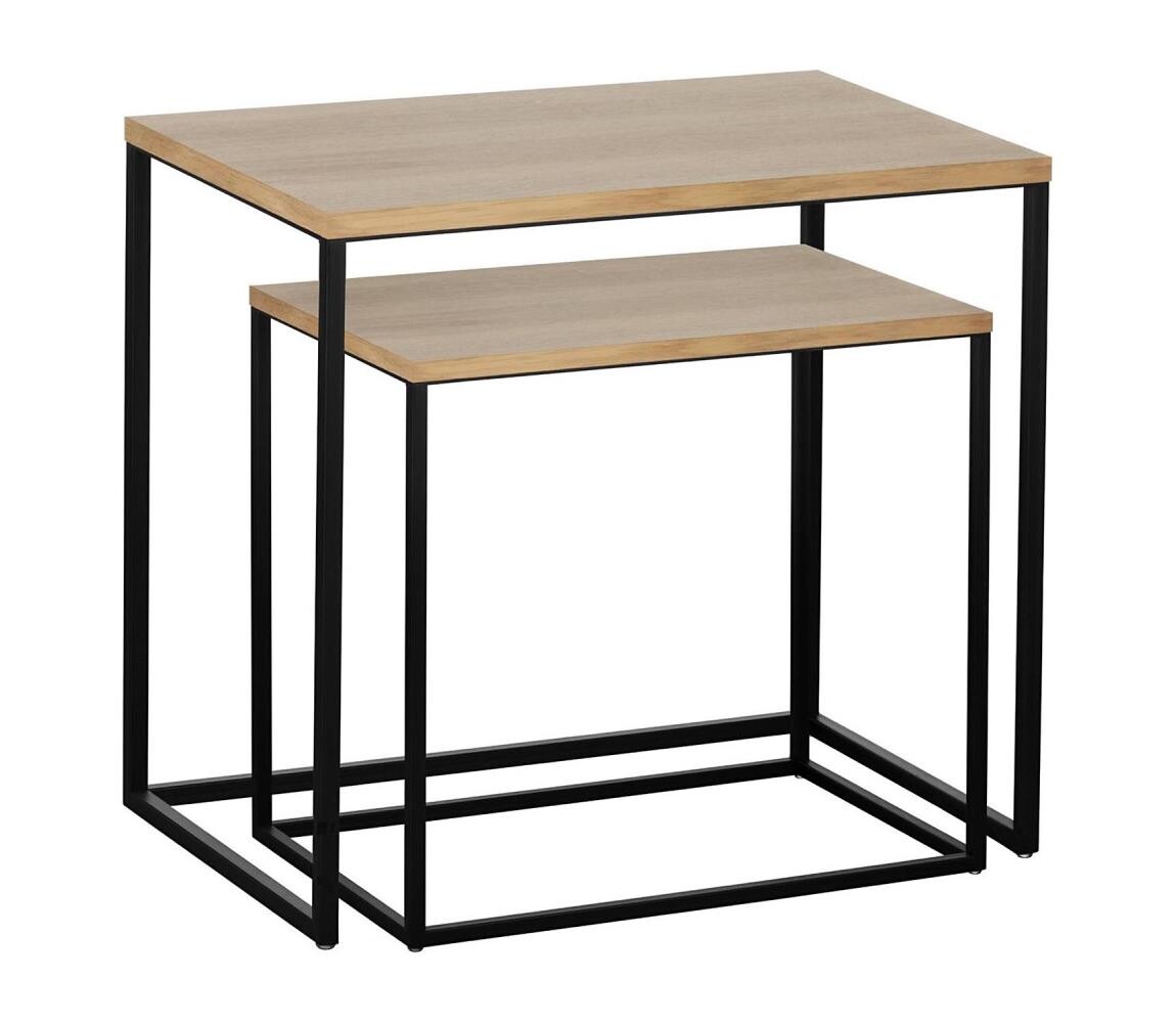 Eglo Eglo 424006 - SADA 2x Odkládací stolek TOZAWA hnědá/černá