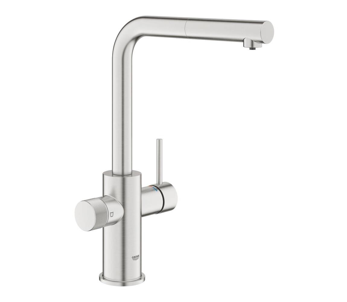 GROHE GROHE 30601DC0 - Dřezová baterie BLUE PURE s výsuvnou koncovkou nerez