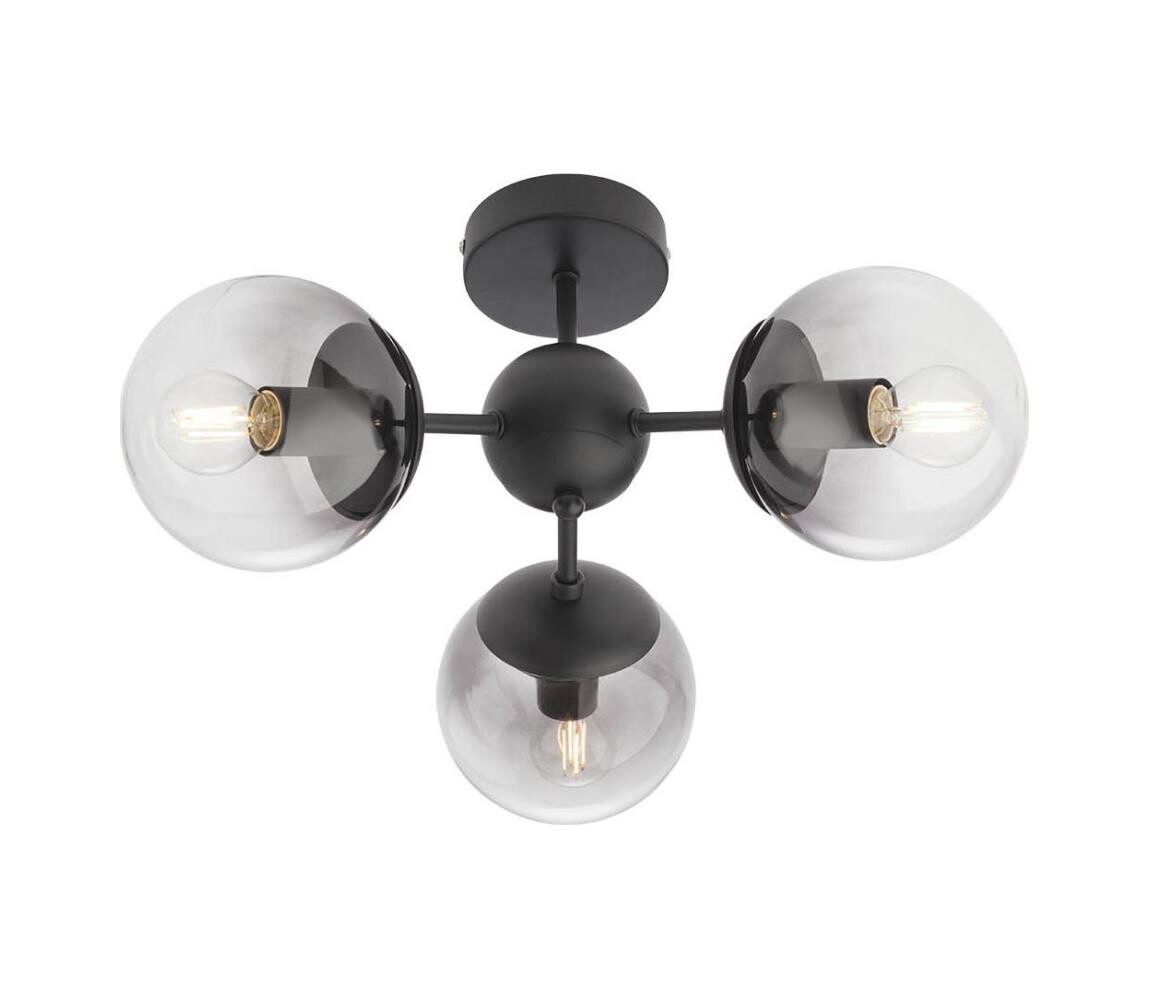 Redo Redo 01-2176 - Lustr na tyči SEMIA 3xE14/28W/230V černá/kouřová