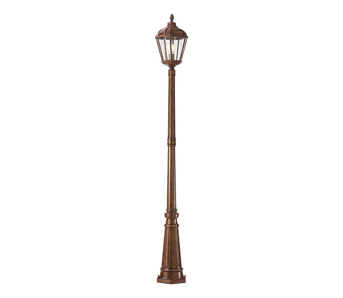Redo Redo 9662 - Venkovní lampa ESSEN 1xE27/70W/230V 221,5 cm IP44 hnědá/patina