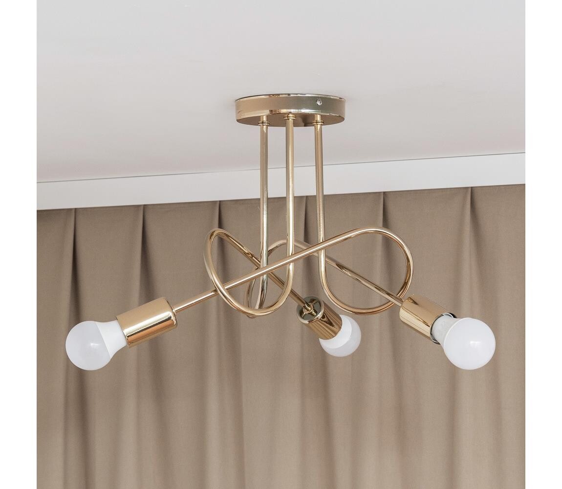 Přisazený lustr OXFORD 3xE27/15W/230V zlatá