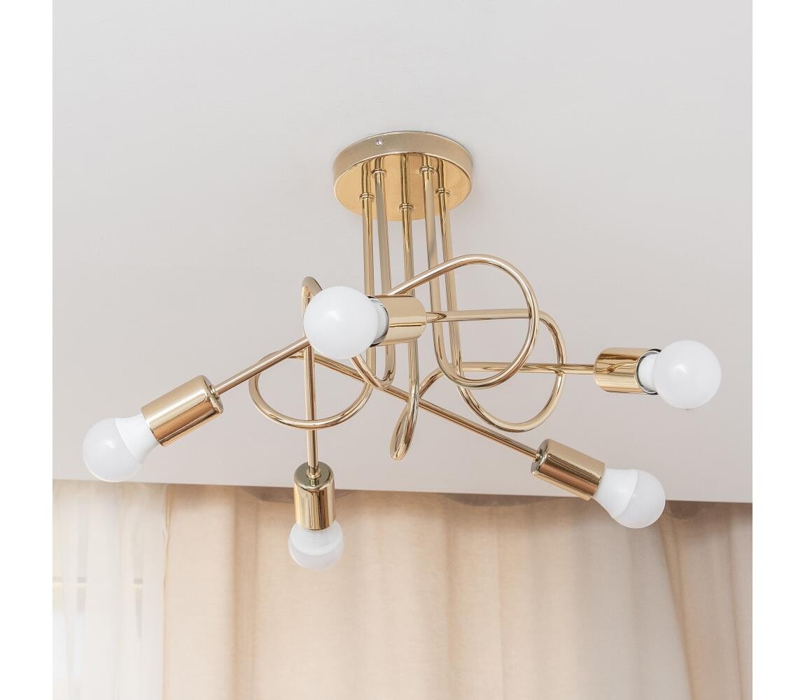 Přisazený lustr OXFORD 5xE27/15W/230V zlatá