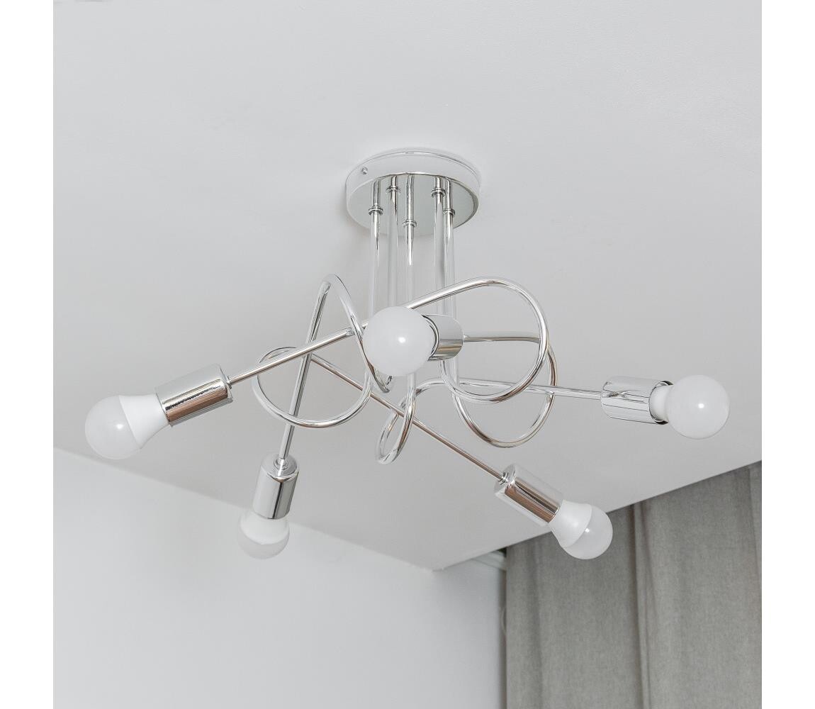 Přisazený lustr OXFORD 5xE27/15W/230V lesklý chrom