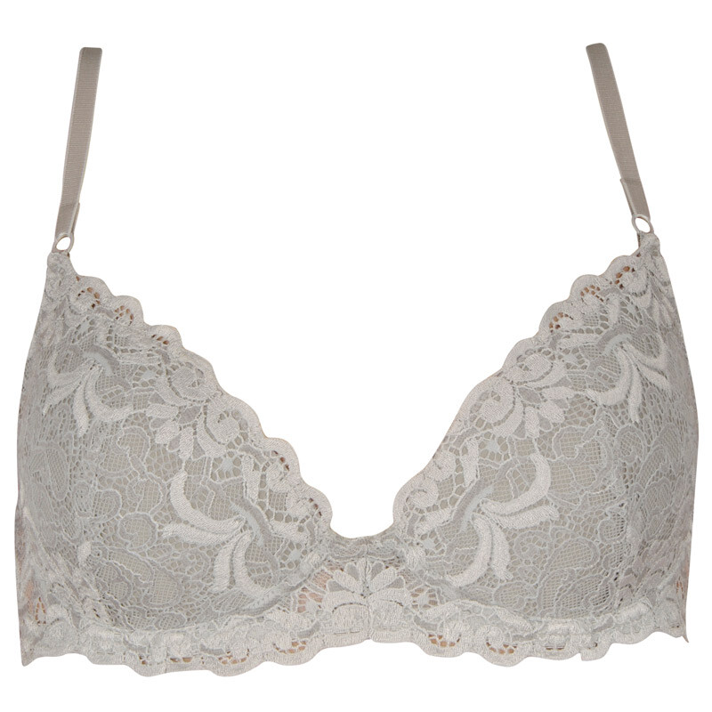 Dámská podprsenka Gina vyztužená s kosticemi šedá (17003) 80B