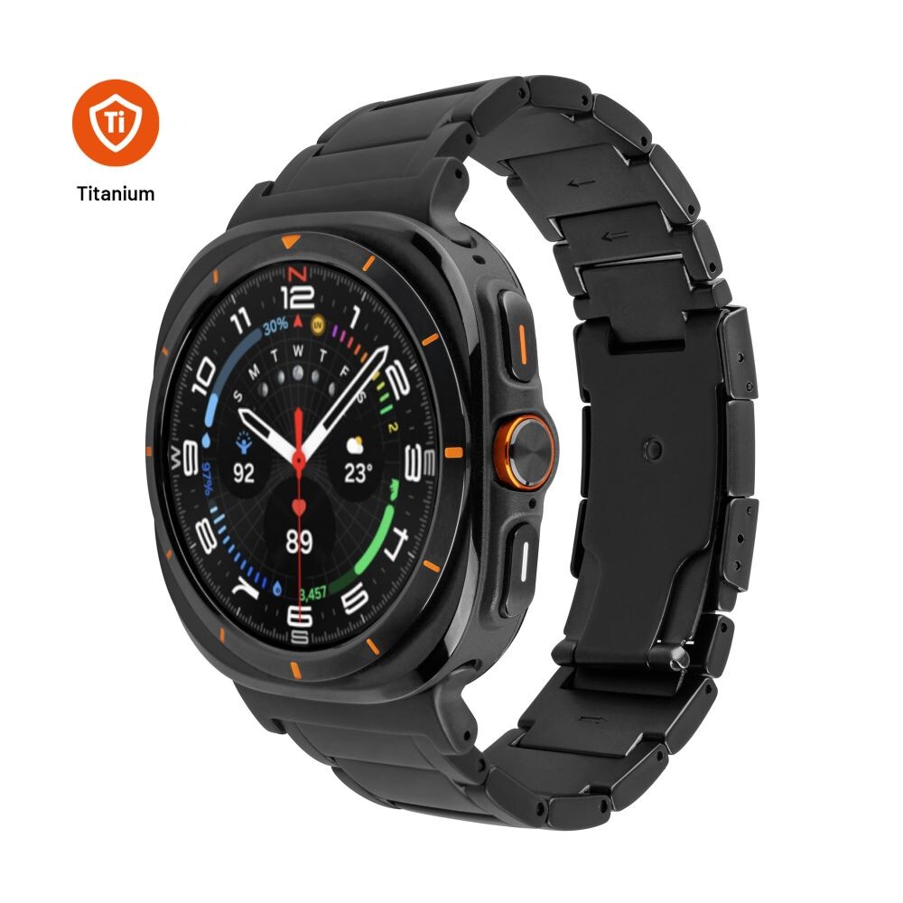 Titanový řemínek FIXED Titanium Strap pro smartwatch Samsung Galaxy Watch Ultra, černý