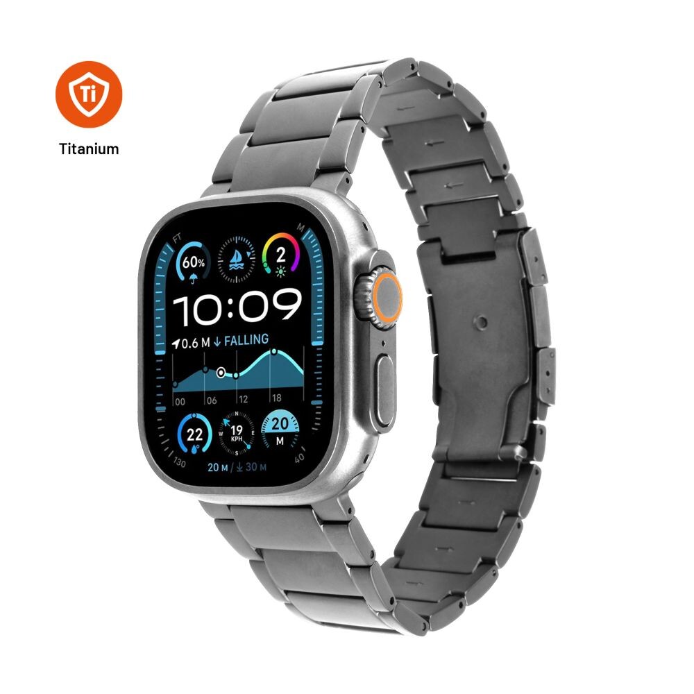 Titanový řemínek FIXED Titanium Strap pro Apple Watch 44/45/46/49mm, přírodní titan
