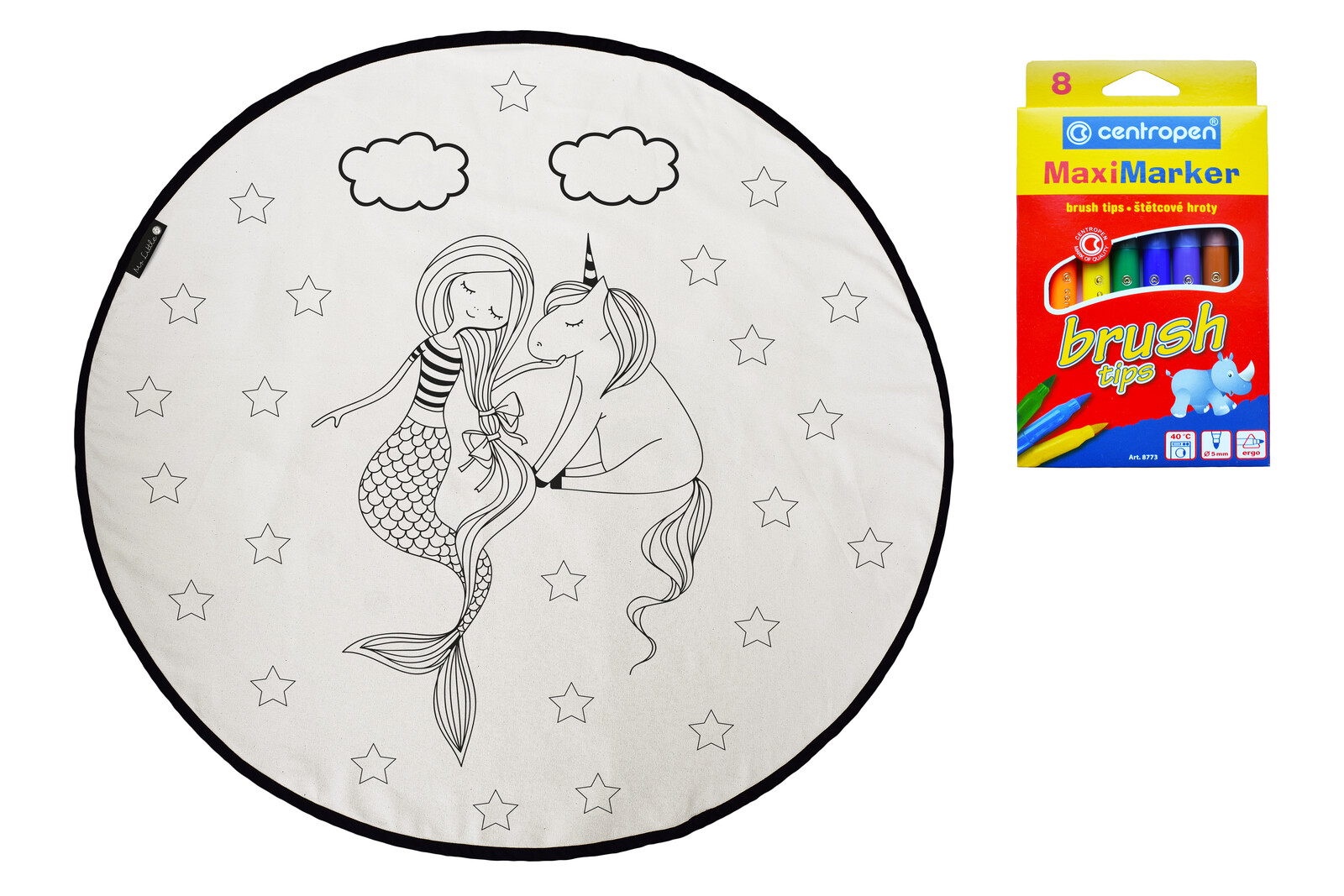 KOBEREC - OMALOVÁNKY - Talking under the stars, 130x130 (průměr) kruh, bílá, dětský pokoj, Butter Kings