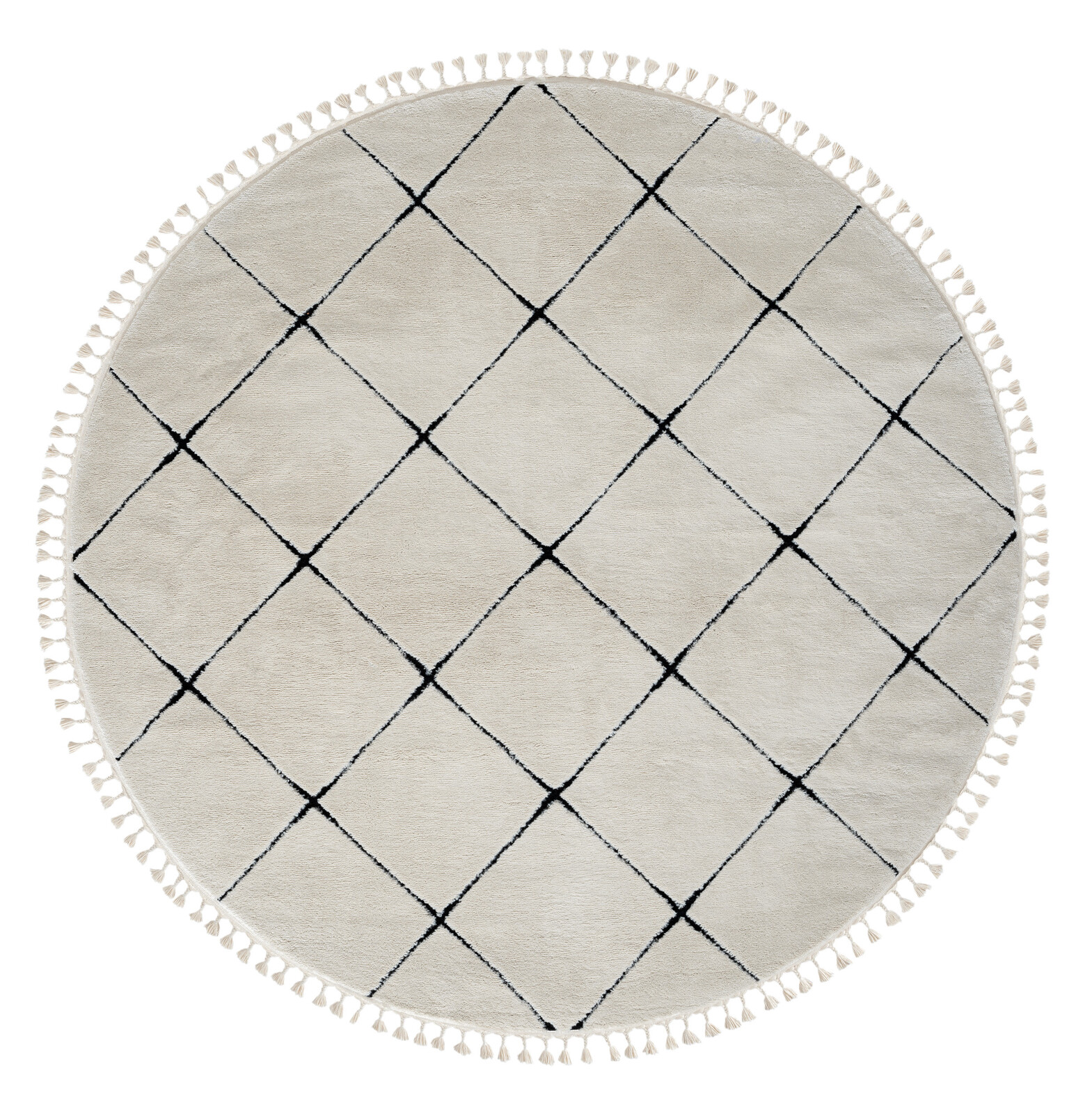 Kusový koberec Moroccan Vision weiß kruh, 240x240, černobílá, ložnice, My Flair