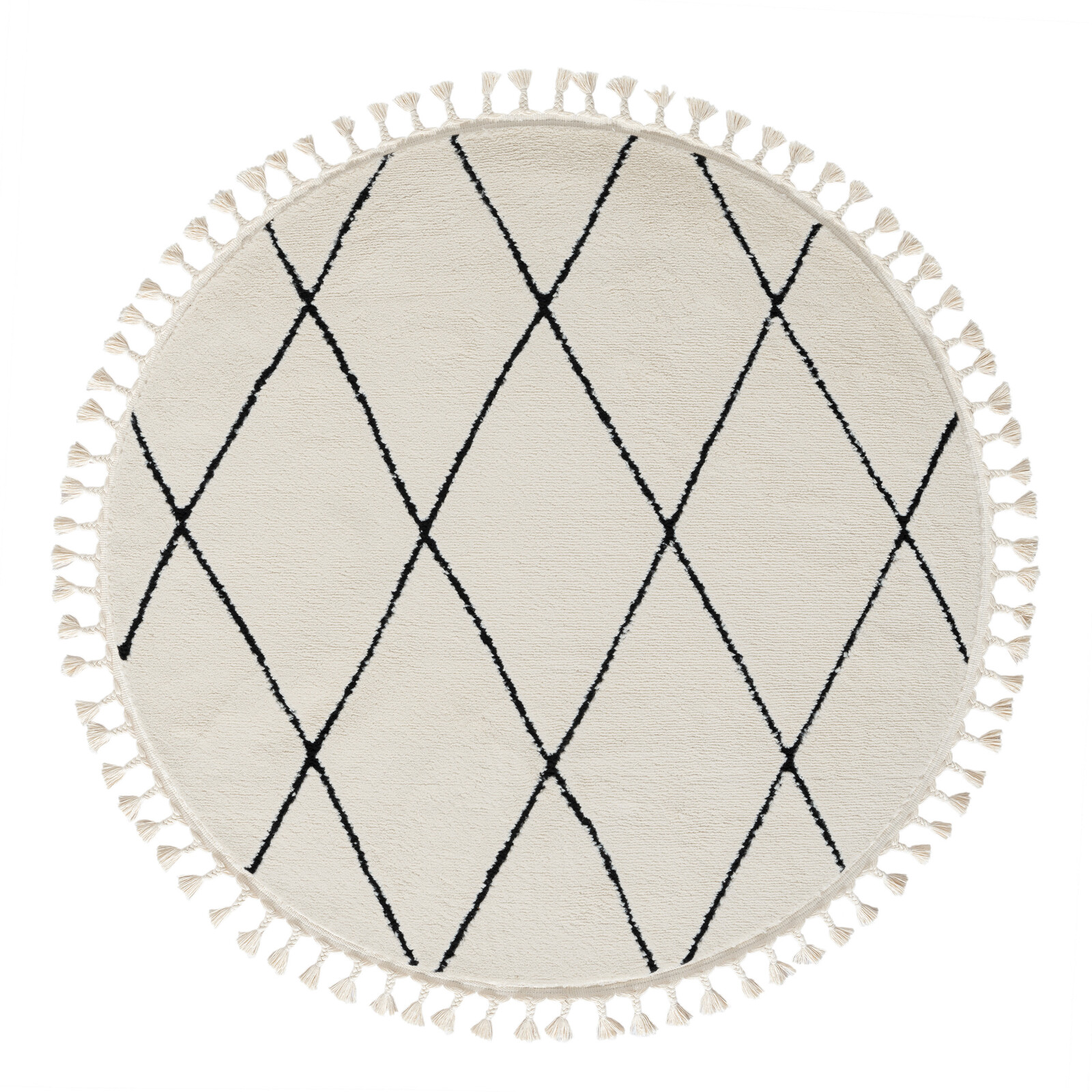 Kusový koberec Moroccan Fantasy weiß kruh, 140x140, černobílá, ložnice, My Flair