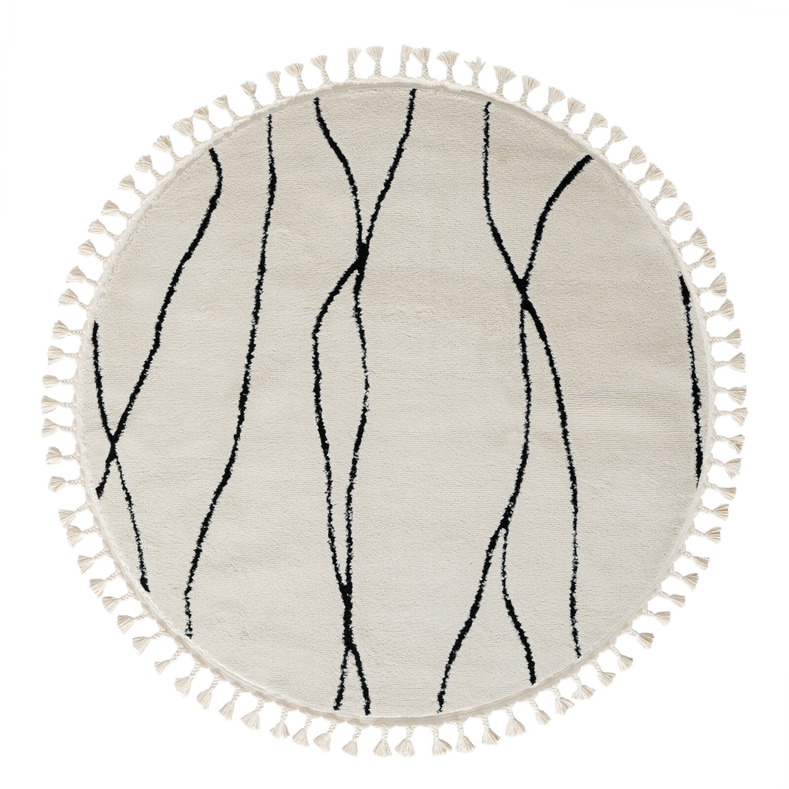 Kusový koberec Moroccan Serenity weiß kruh, 140x140, černobílá, ložnice, My Flair