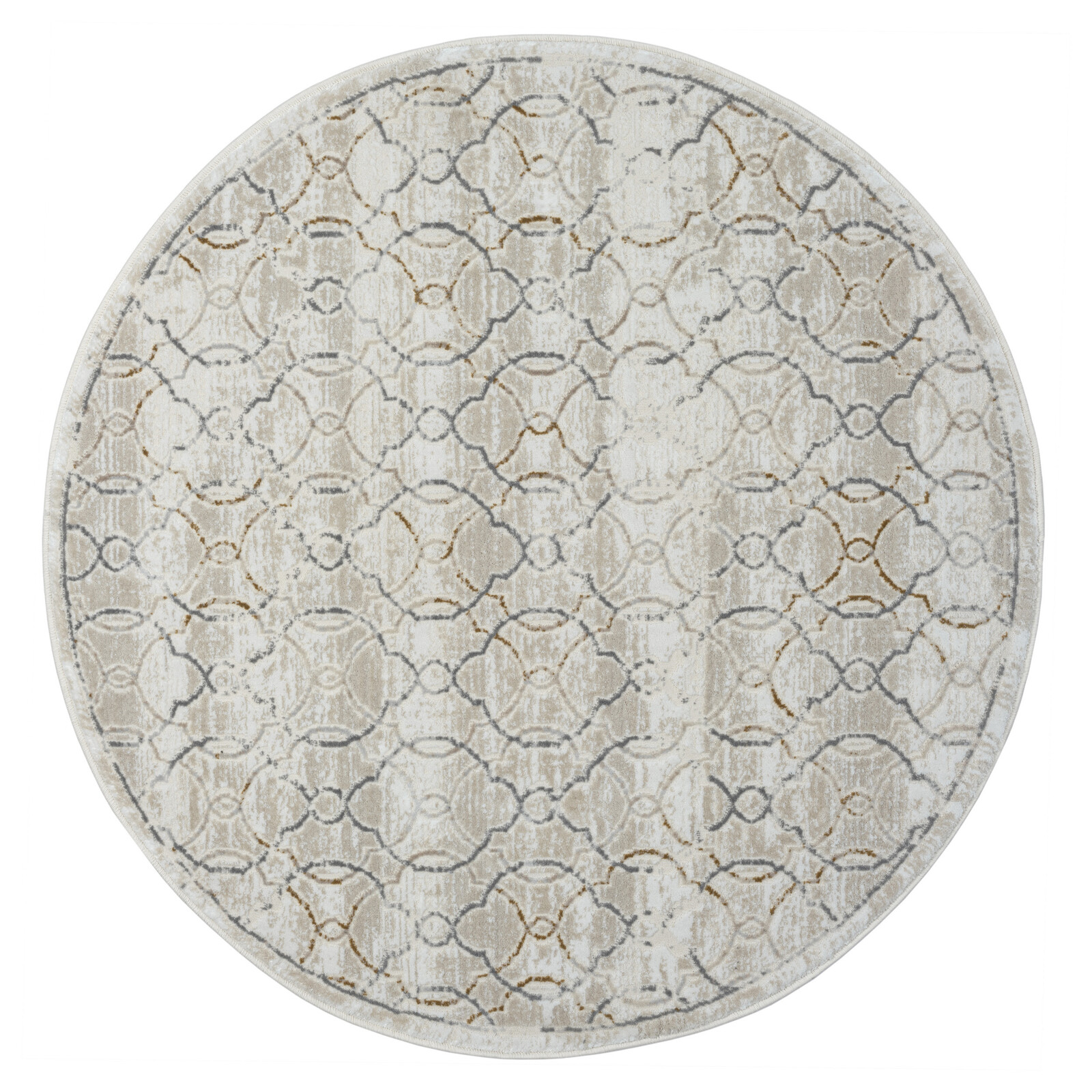 Kusový koberec My Floor CA60034 creme kruh, 120x120, šedá, chodba / předsíň, My Flair