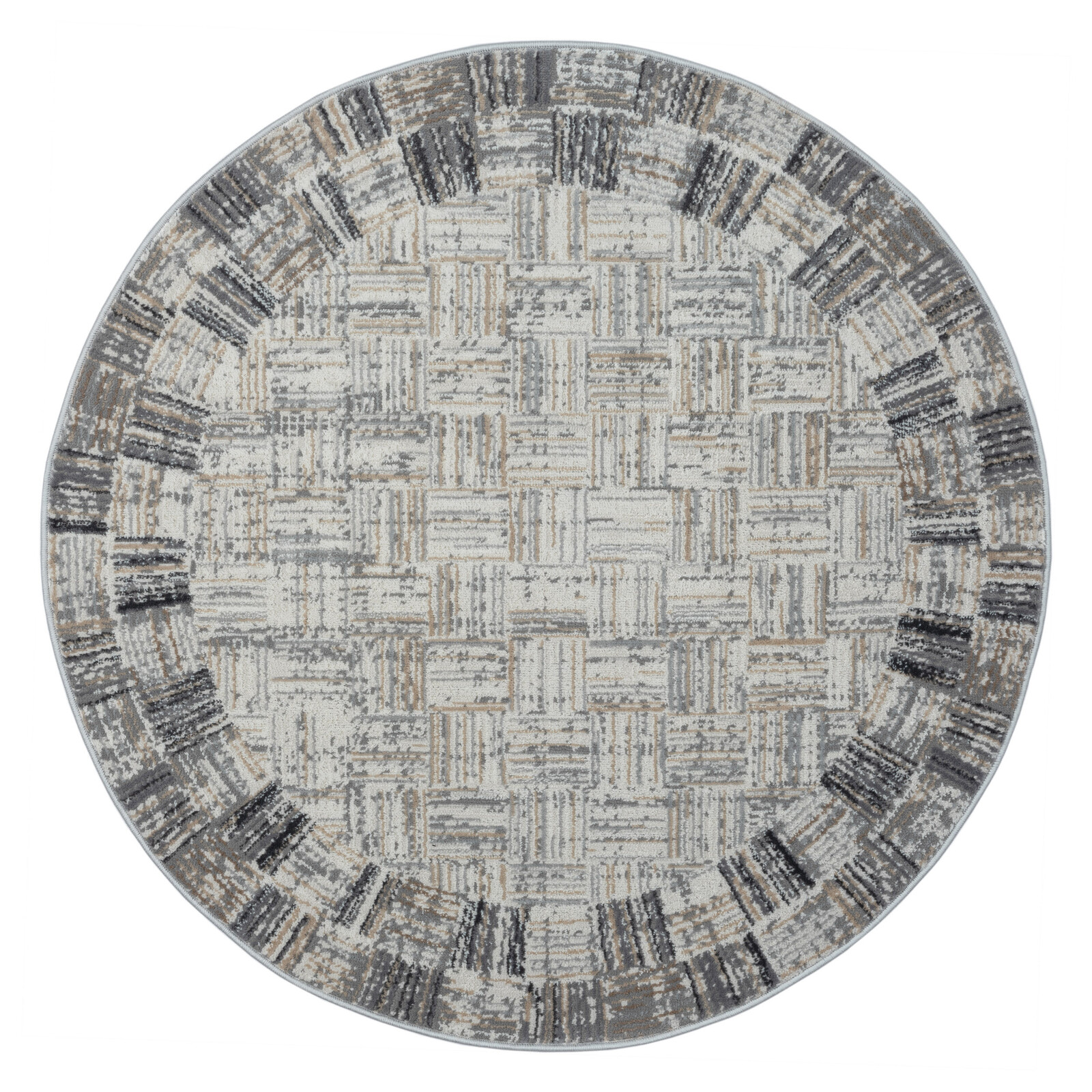 Kusový koberec My Mood CA60074 creme kruh, 120x120, šedá, chodba / předsíň, My Flair