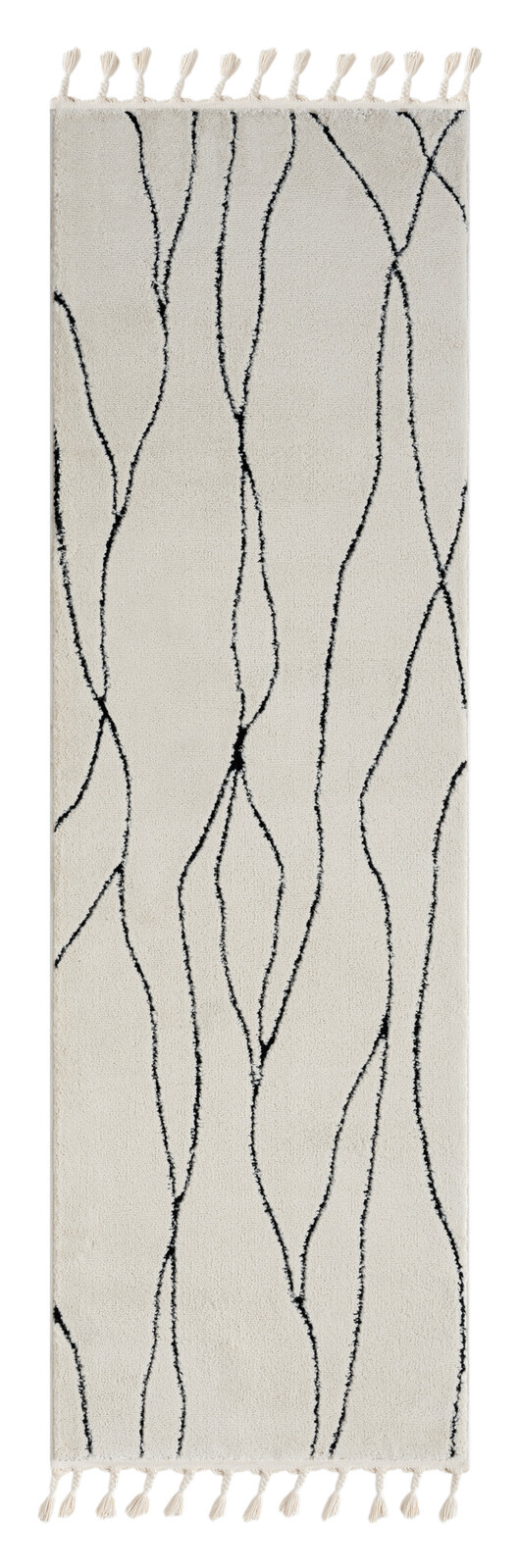 Běhoun Moroccan Serenity CA40082 weiß, 250x80, černobílá, ložnice, My Flair