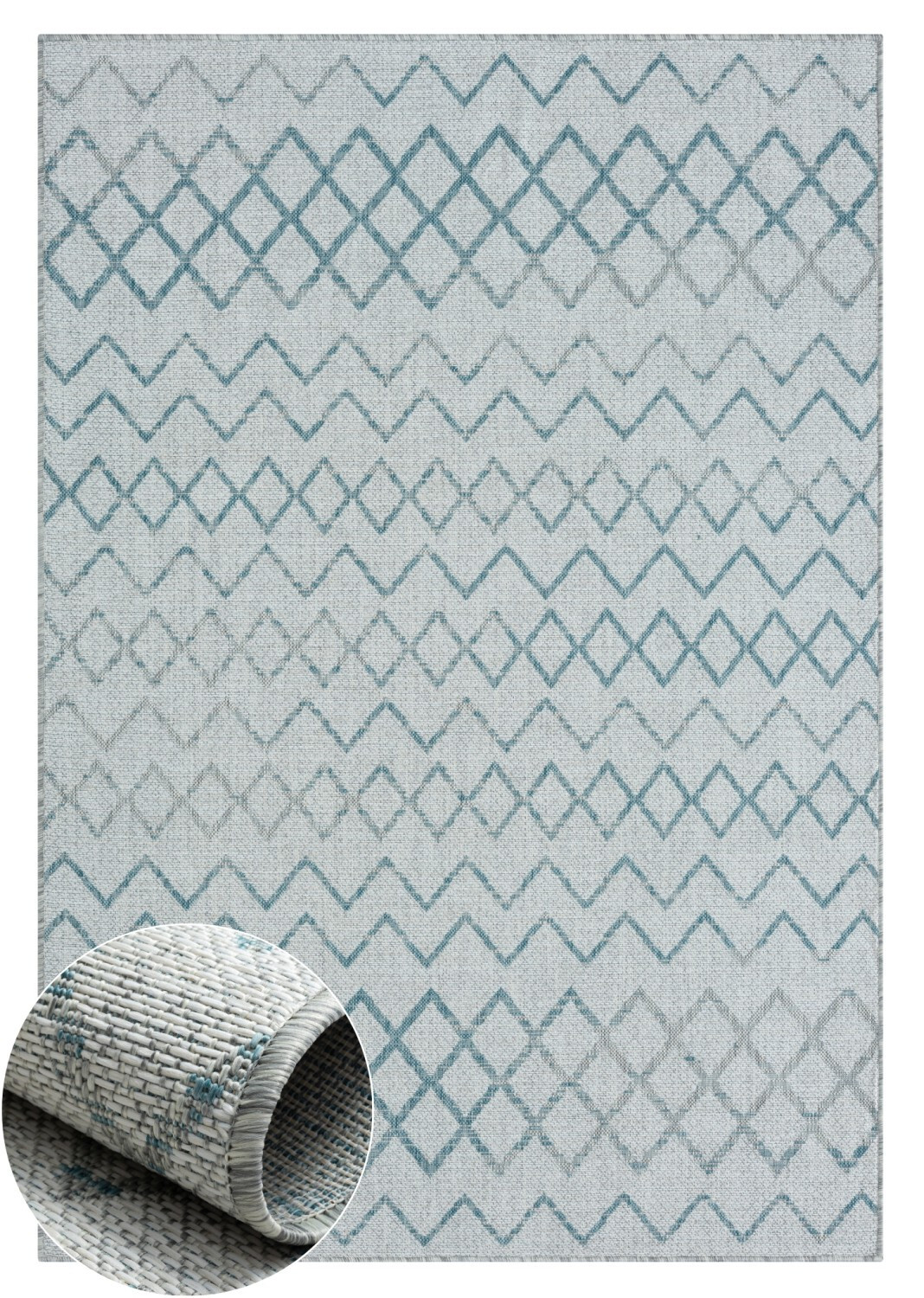 Kusový koberec Illusio grau, 150x80, modrá, chodba / předsíň, My Flair