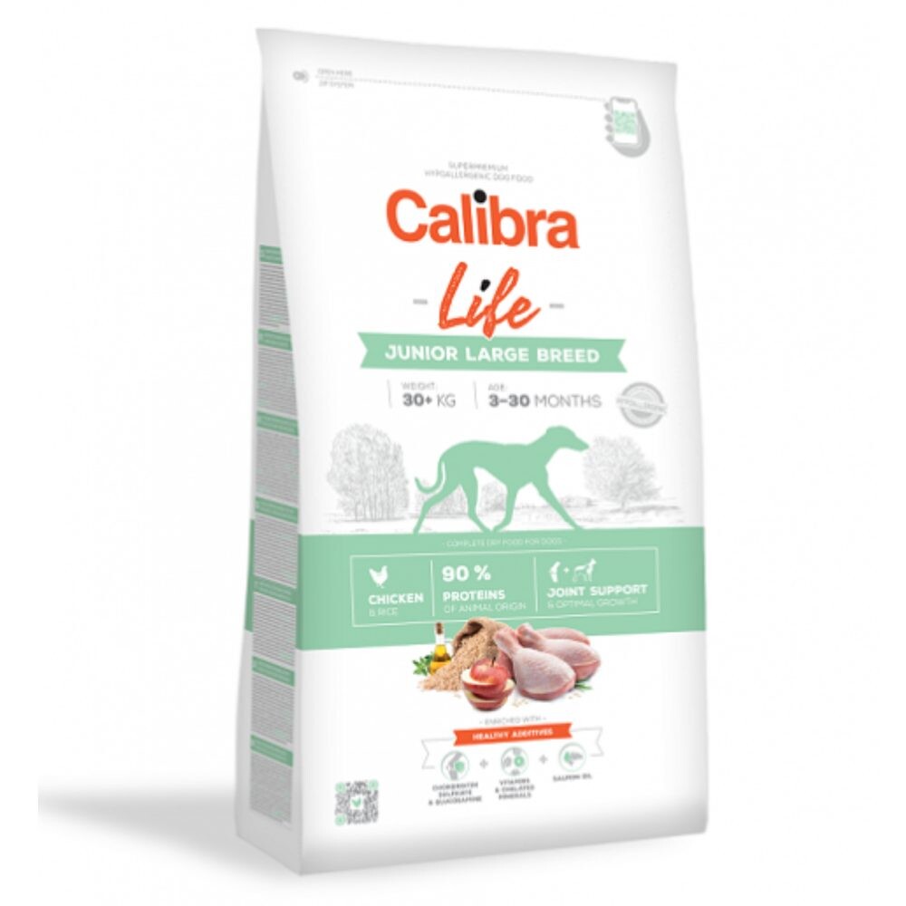 Calibra Dog Life Junior Large Breed Chicken 12 kg - expirace do 12.9.2025 | Granule pro psy
