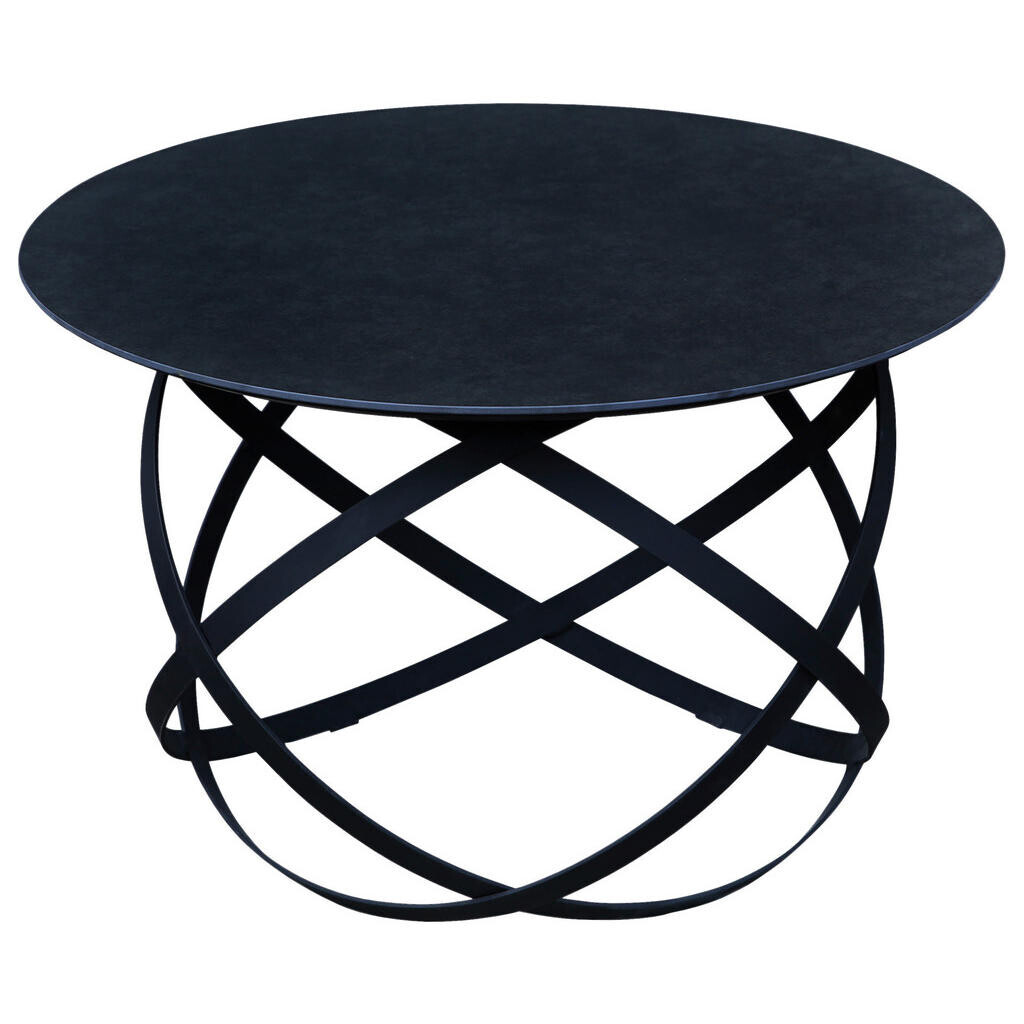 Livetastic KONFERENČNÍ STOLEK, černá, kov, keramika, 70/70/45 cm