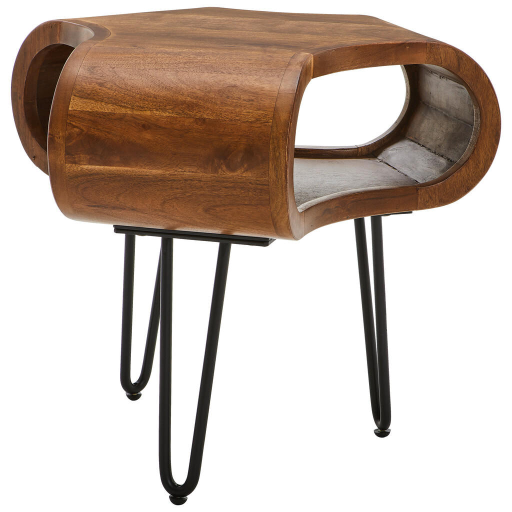 Livetastic ODKLÁDACÍ STOLEK, akácie, černá, barvy akácie