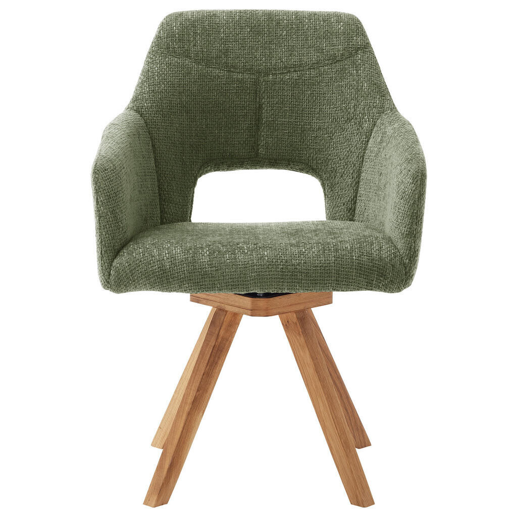 Voleo ŽIDLE S PODRUČKAMI, tkaná látka, olivově zelená, divoký dub