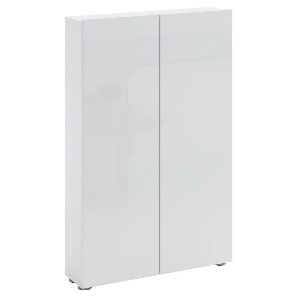 Xora BOTNÍK, vysoce lesklá bílá, 74/115/19 cm