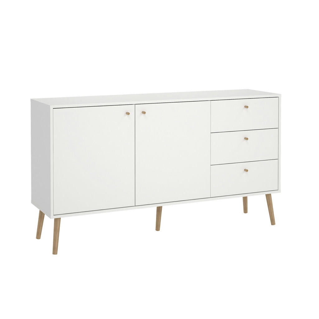 Livetastic ŠIROKÁ KOMODA, bílá, 147,2/81,7/39,1 cm