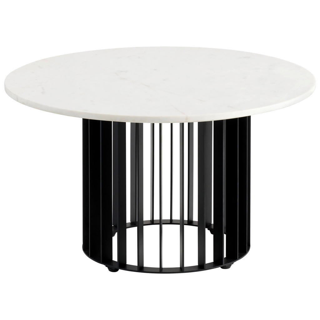 Livetastic KONFERENČNÍ STOLEK, černá, bílá, kov, kámen, 70/70/40 cm