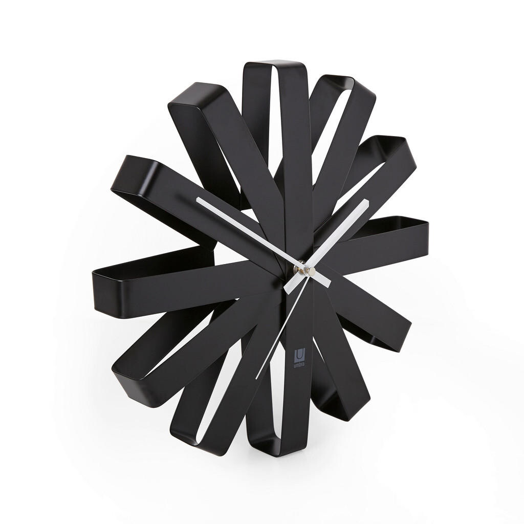 Umbra NÁSTĚNNÉ HODINY, černá, 30/30/7 cm