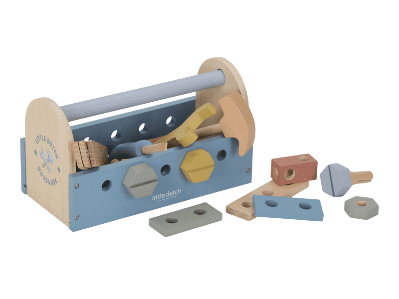 Little Dutch Box s nářadím dřevěný Blue