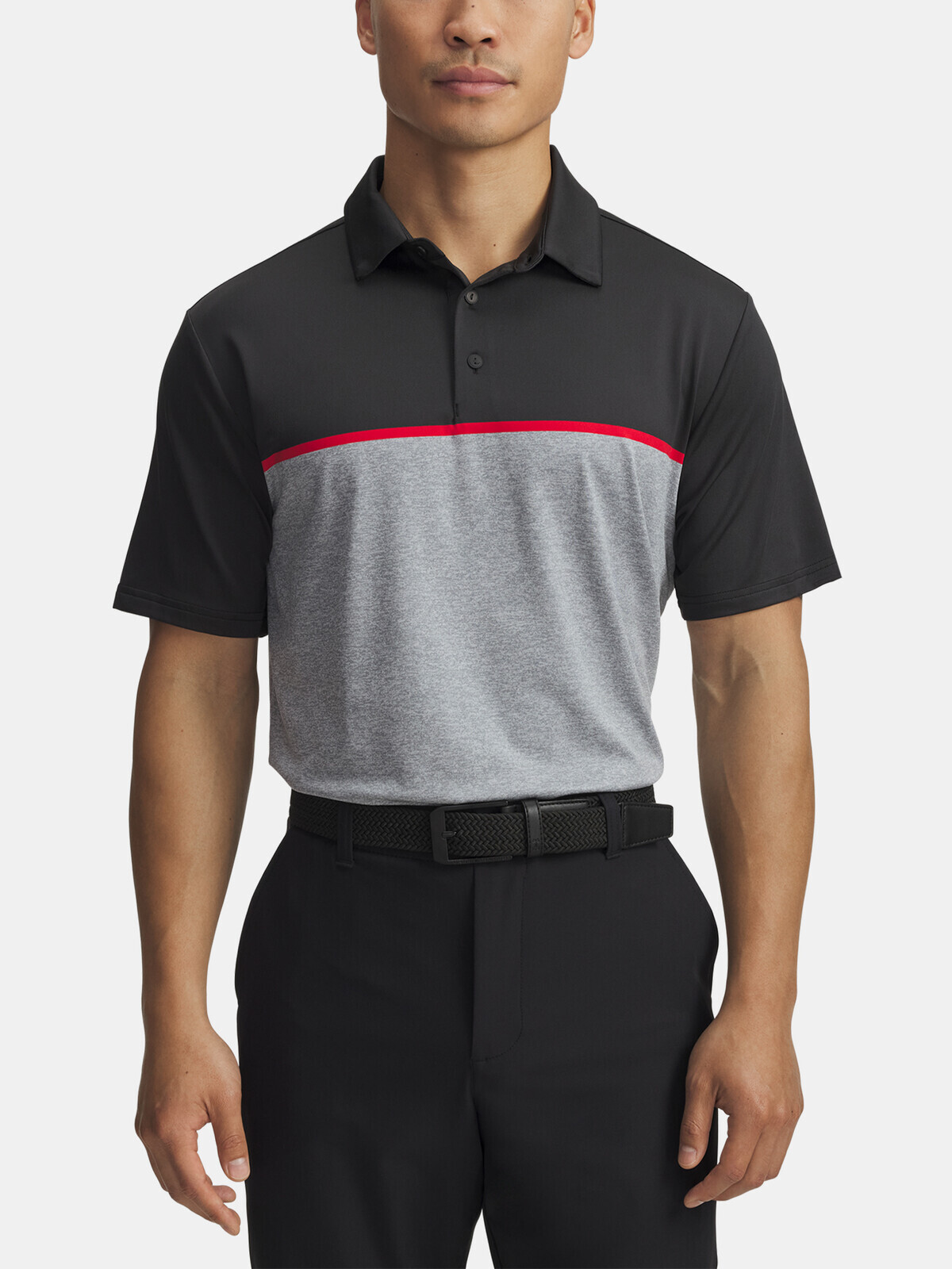Pánské tričko Under Armour UA Plyoff 3.0 Stripe Polo LB-BLK - Pánské