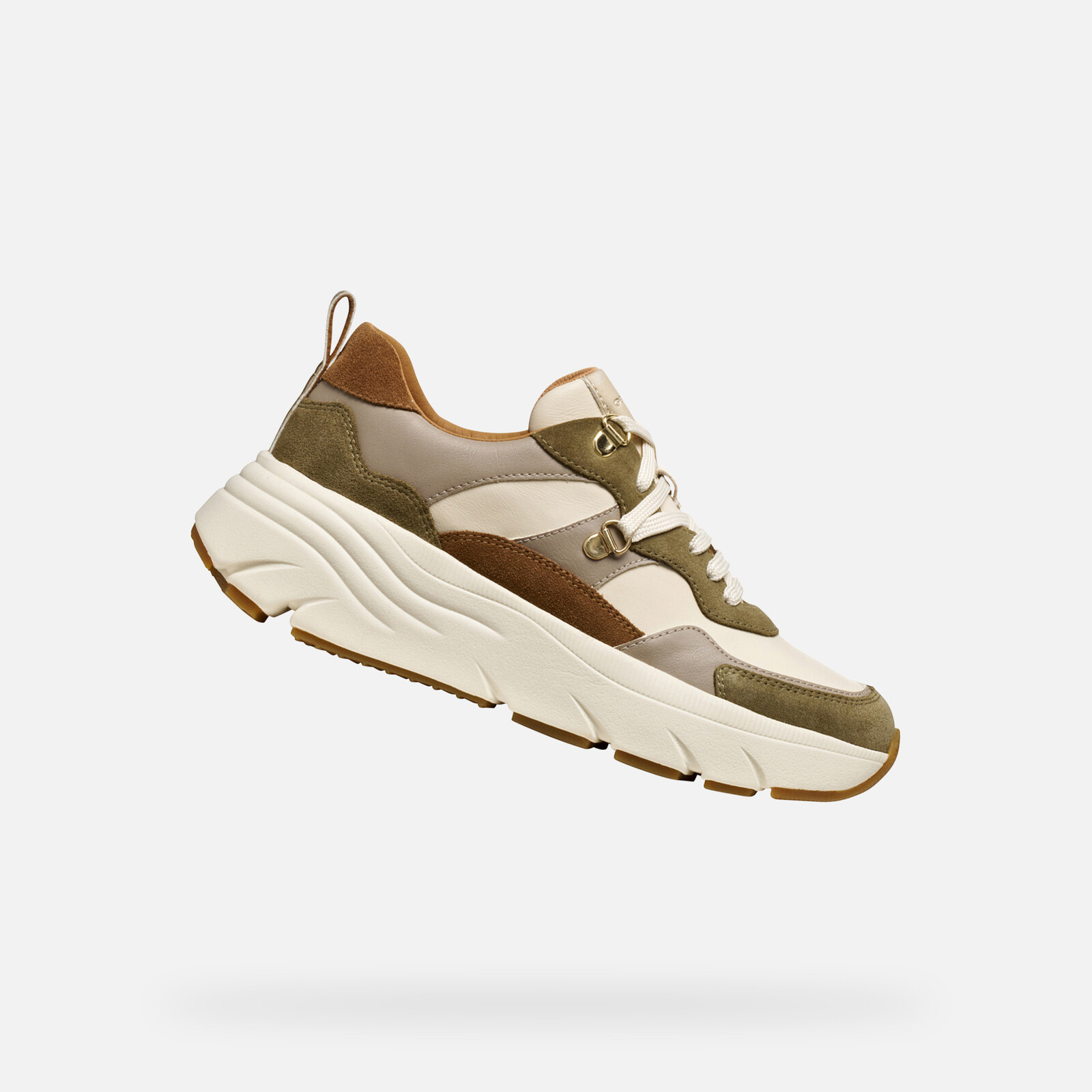 Khaki dámské tenisky Geox Diamanta - Dámské