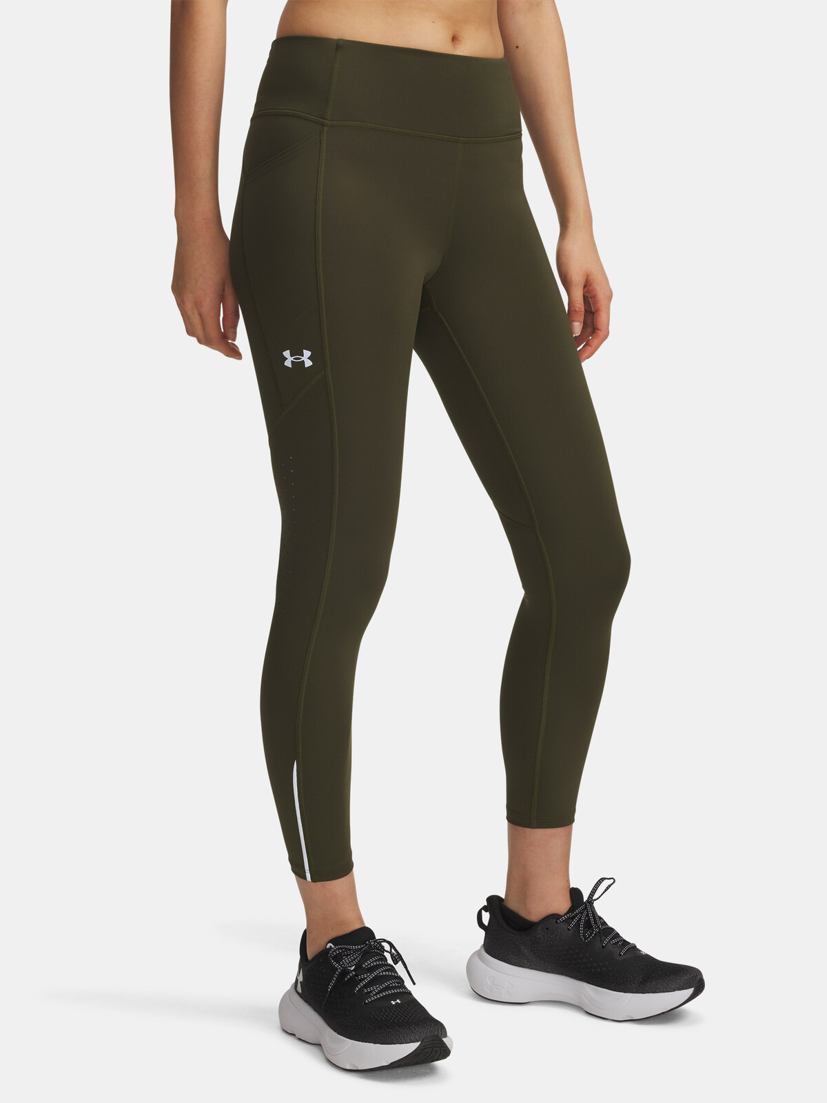 Dámské legíny Under Armour UA Launch Ankle Tights-GRN - Dámské