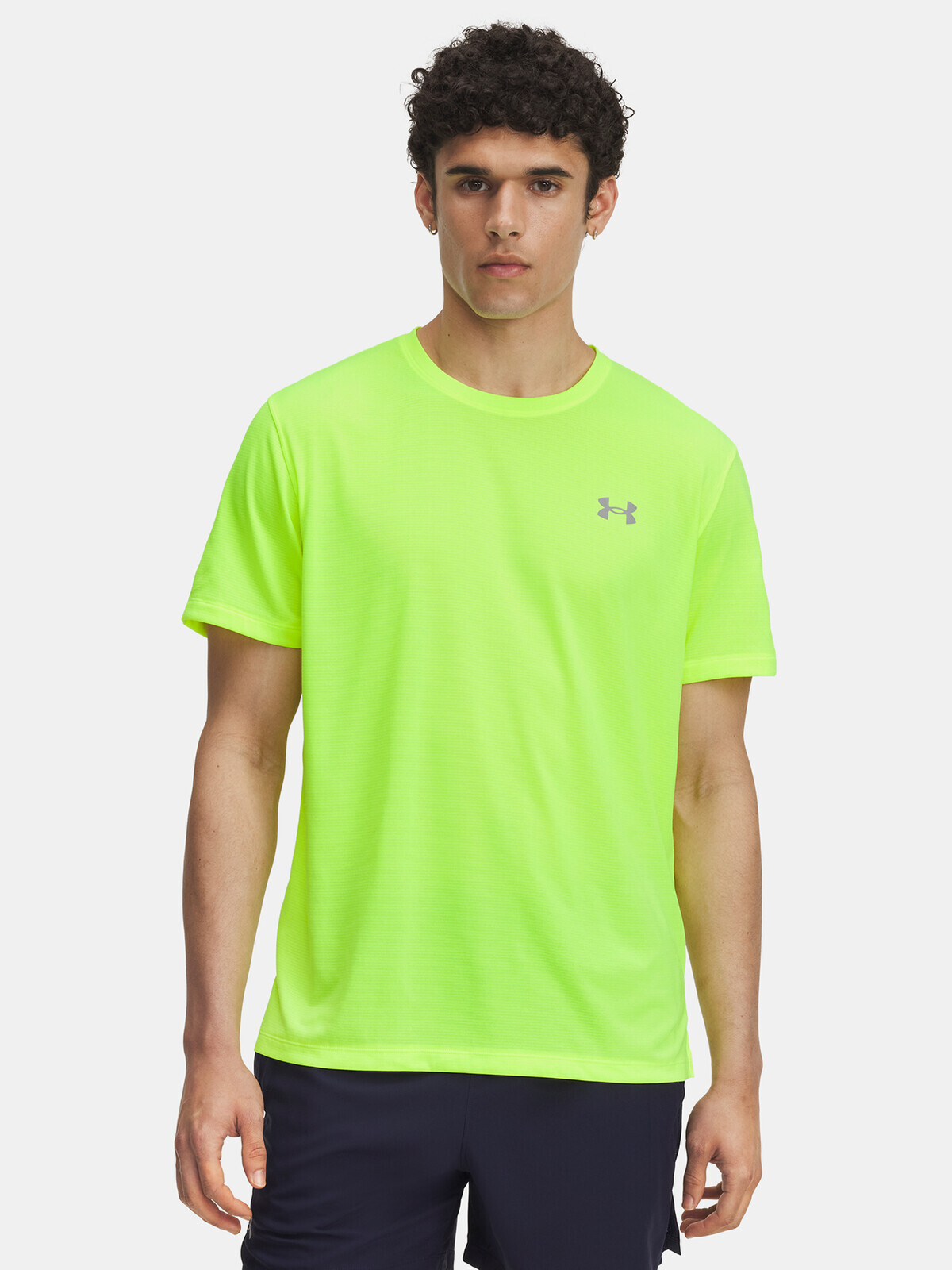 Pánské tričko Under Armour UA LAUNCH SHORTSLEEVE-YLW - Pánské